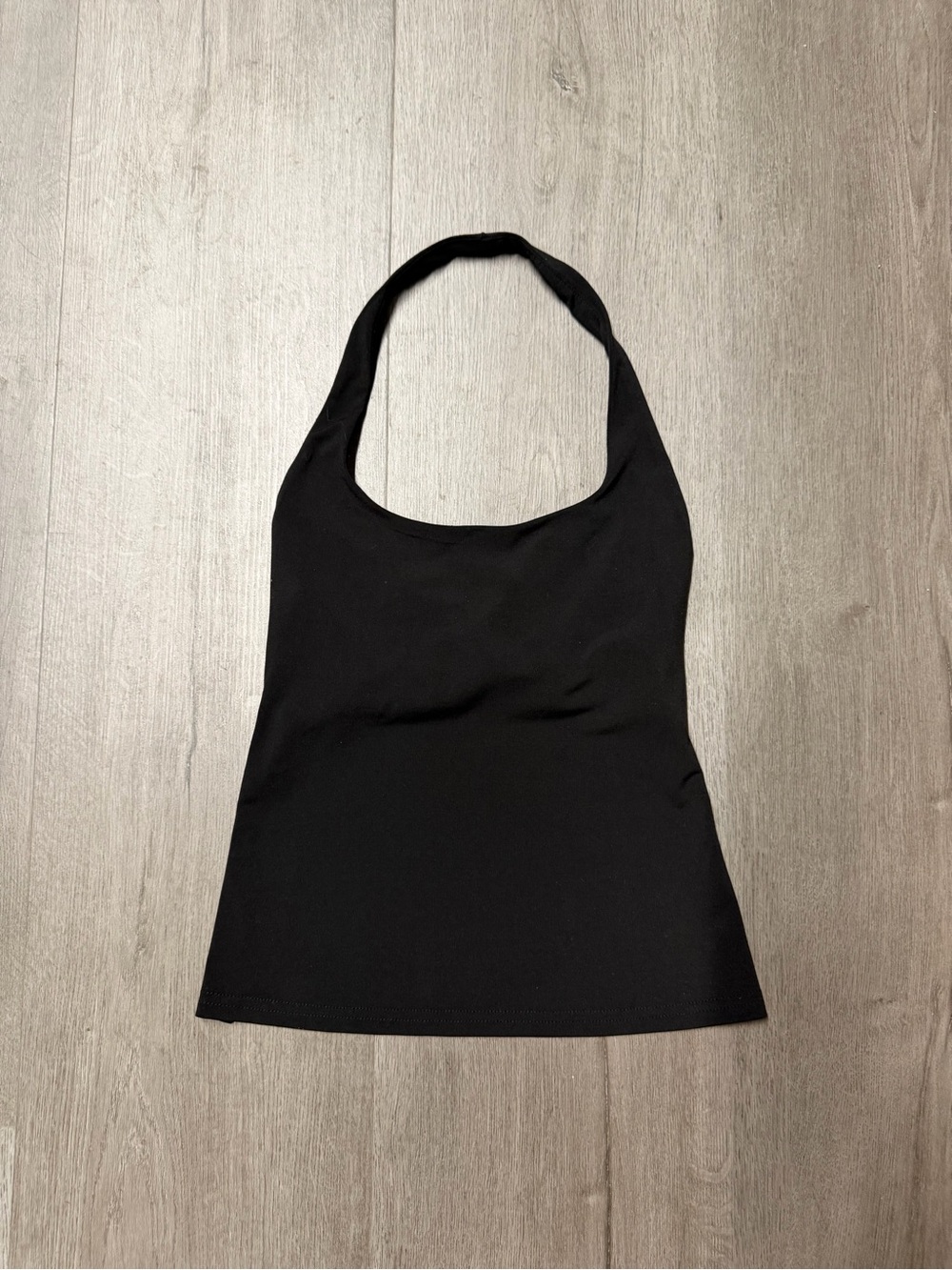 Glassons Tie Back Open Back Halter Tank Top Black (Size Small)